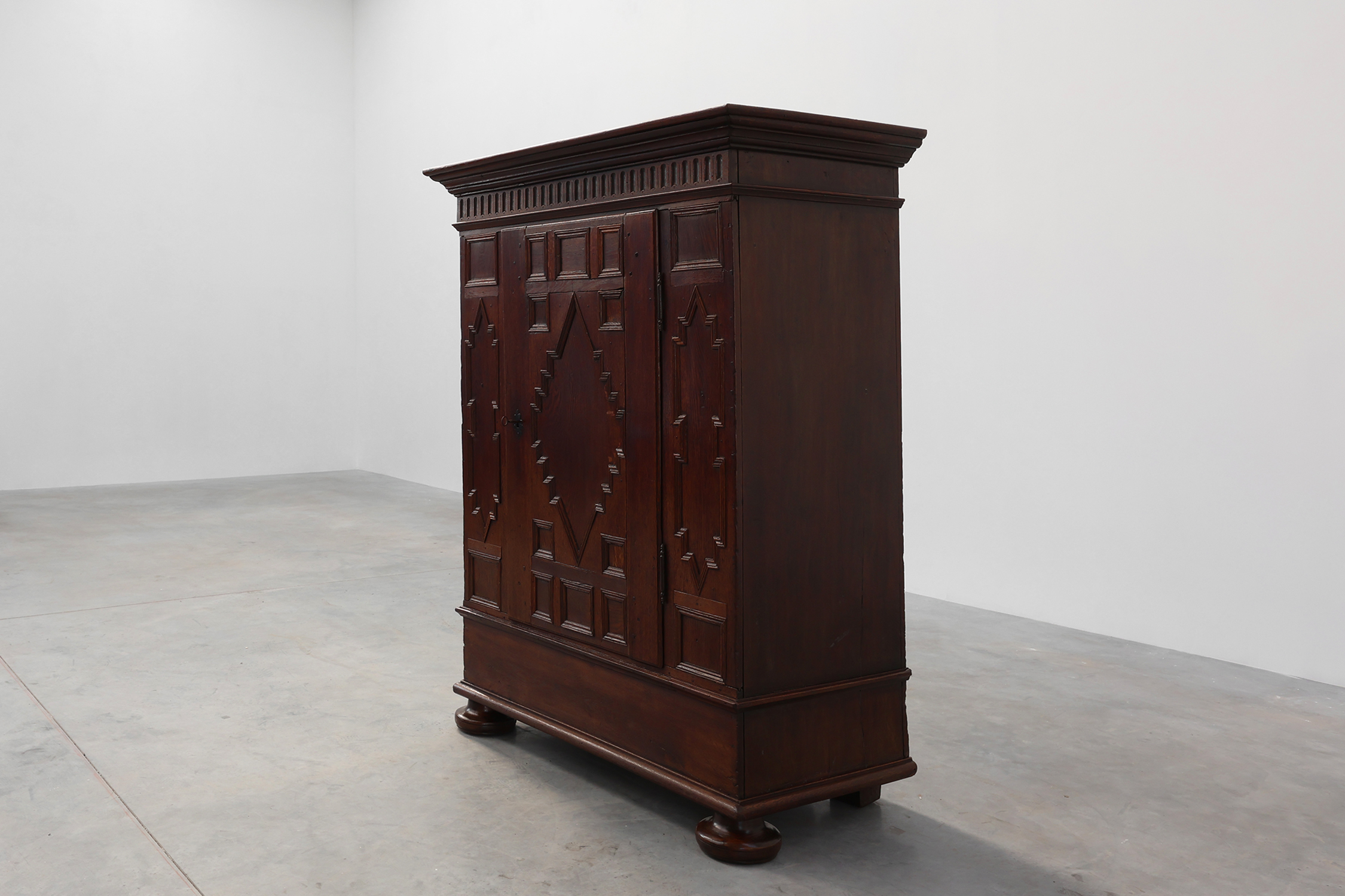 French 16th Century Antique oak hand carved wardrobe thumbnail